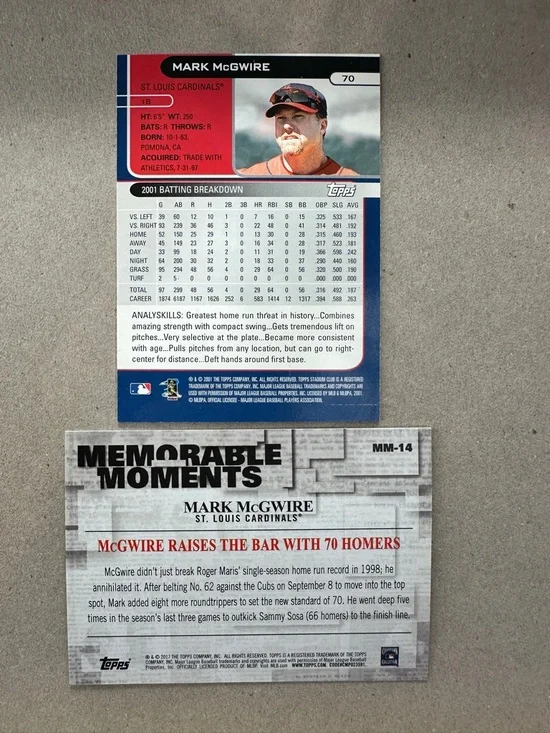 Mark McGwire Cardinals lot of 8 - Picture 9 of 11